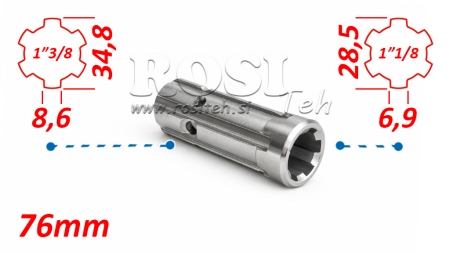 ADAPTATEUR CARDAN ADAPTATEUR DE 1-1/8 À 1-3/8 (76 mm)