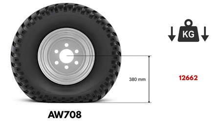 400/60-15,5 PNEVMATIKA AW708 16PL S PLATIŠČEM 13,00X15,5