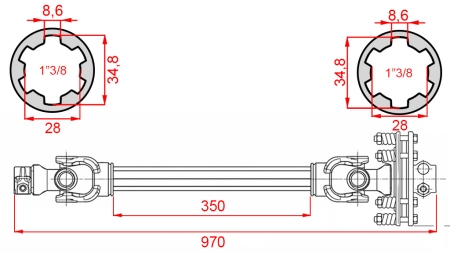 ECO KARDAN 970mm 70-110HP Z LAMELO