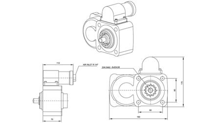Dimensions POMPE HYDRAULIQUE DRIVE - ZF2
