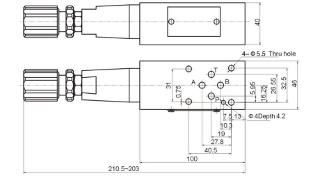 LIMITEUR PRESSION CETOP 3 (A) 15-315 BAR