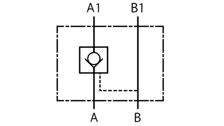 CLAPET ANTIRETOUR PILOTE SIMPLE SUR A