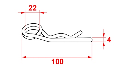 LOT DE CLIPS DE SECURITE DOUBLES Φ 4 MM (5PCS)