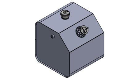 TOIT DE RÉSERVOIR EN MÉTAL 150 Lit 600x600x500mm