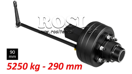 POLOSOVINA Z ZAVORAMI (6 VIJAKOV) - 5250 kg - 290 mm