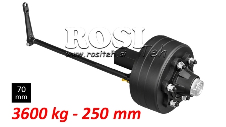 POLOSOVINA Z ZAVORAMI (6 VIJAKOV) - 3600 kg - 250 mm