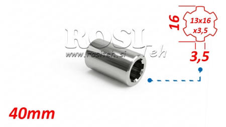 ADAPTATEUR CARDAN BAGUE 13x16x3,5 (6 CANNELURES) (40 mm)