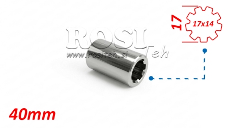 ADAPTATEUR CARDAN BAGUE 17x14 (9 CANNELURES) (40 mm)