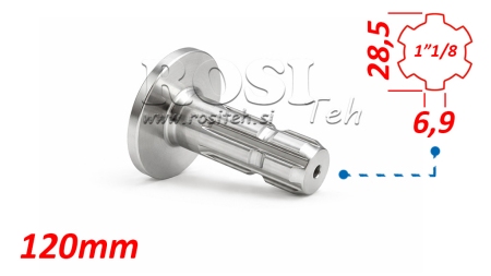 ADAPTATEUR CARDAN AVEC BRIDE 1-1/8 (120 mm)