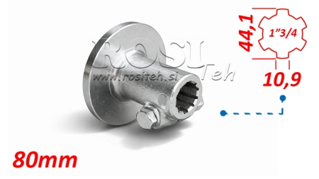 ADAPTATEUR CARDAN AVEC BRIDE ET GOUPILLE 1-3/4 (80 mm)