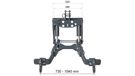 KIT UNIVERSEL HYDRAULIQUE FRONTAL ( AVANT) FLEX 2 EME CATEGORIE POUR TRACTEUR 1500KG