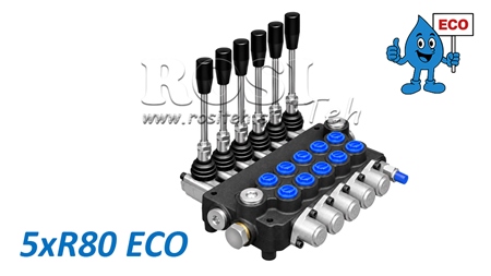 HIDRAVLIČNI ROČNI VENTIL – RAZVODNIK 5-SEKCIJSKI 5xR80 ECO