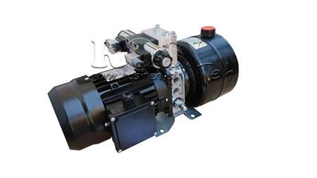 AGGREGAT HYDRAULIQUE MINI 380V AC (0.75 kW) 85 bar - 3.7 cc - 5.2 lit/min - réservoir 4 lit