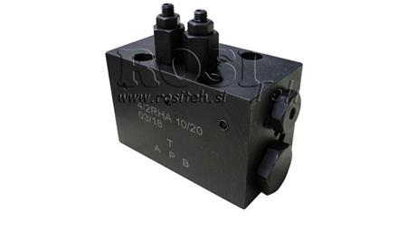 VANNE HYDRAULIQUE ROTATIVE MÉCANIQUE POUR BROUETTE HLEVSKE CETOP5 4/2 RHA