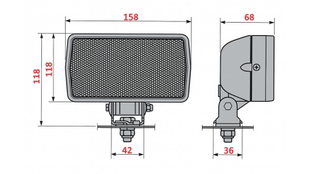 LUMIÈRE DE TRAVAIL TRACTEUR COBO HALOGÈNE