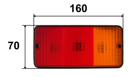 LUMIÈRE RECTANGULAIRE ARRIÈRE 3 POSITIONS