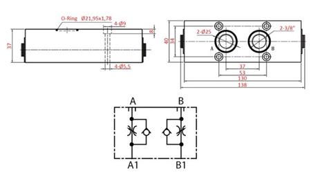 LIMITATEUR DE DÉBIT UNIDIRECTIONNEL DOUBLE POUR VANNE YEAT-ASSEMBLY (AinB)