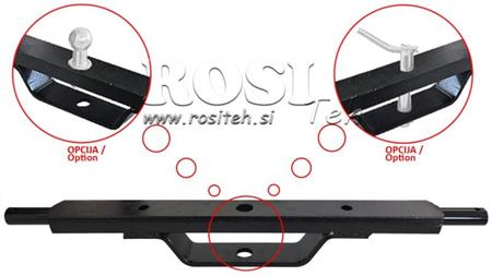 BARRE TRANSVERSALE HYDRAULIQUE DE TRACTEUR CATÉGORIE 2 AVEC SUPPORT DE MONTAGE (L-750mm)