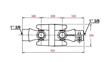 JOINT UNIVERSAL DOUBLE POUR CARDAN cat. 6