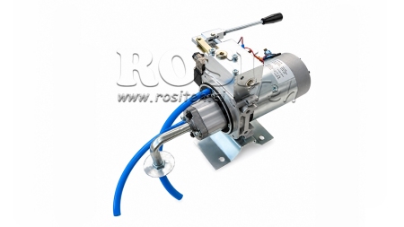 MINI HIDRAVLIČNI AGREGAT 24V DC - 2,2kW = 2,1cc - 8 lit - enosmerni sklop Z ROČNO ČRPALKO