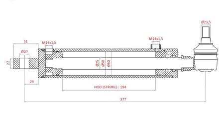 HIDRAVLIČNI VOLANSKI CILINDER SAME OEM-169.6352.4/10