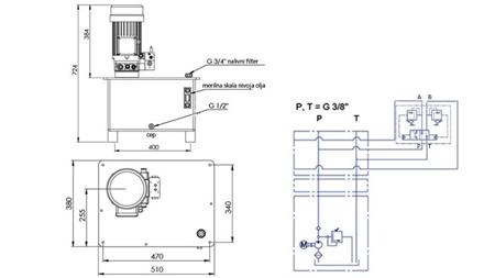 AGGREGAT HYDRAULIQUE -RHA- 40lit POUR BALAYEUSE À FOIN