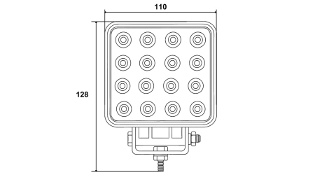 LAMPE DE TRAVAIL LED - LUMIÈRE 16 LED 48W 12V-24V