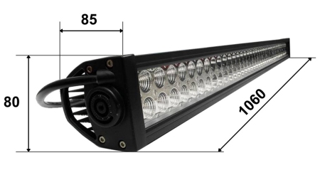 LAMPE DE TRAVAIL LED - LUMIÈRE 80 LED 240W 12V-24V COMBO 106CM MEGA