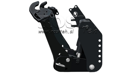KIT UNIVERSEL HYDRAULIQUE FRONTAL ( AVANT) 2 EME CATEGORIE POUR TRACTEUR 1500KG NOIR (RAL 9005)