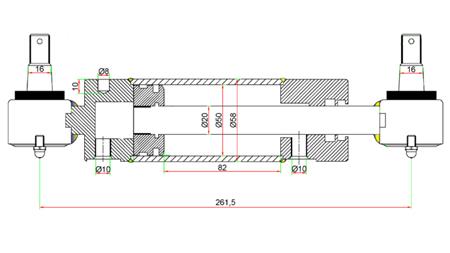 CYLINDRE DE DIRECTION HYDRAULIQUE JOHN DEERE OEM-AM147174