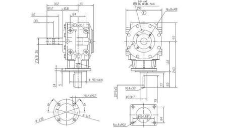 RÉDUCTEUR D'ANGLE T-311J 1:3 (50HP-36.8kW)