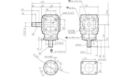 RÉDUCTEUR D'ANGLE T-310J 1:3 (30HP-22kW)