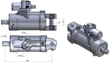 CYLINDRE DE DIRECTION HYDRAULIQUE MASSEY FERGUSON