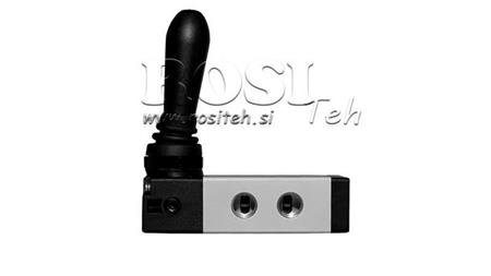 VANNE MANUELLE PNEUMATIQUE 5/3 3/8 PRT-1053-CRV RETOUR AVEC RESSORT