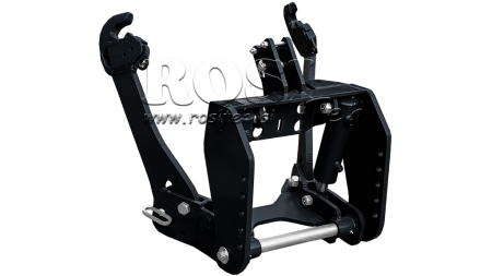 KIT UNIVERSEL HYDRAULIQUE FRONTAL ( AVANT) 2 EME CATEGORIE POUR TRACTEUR 1500KG NOIR (RAL 9005)