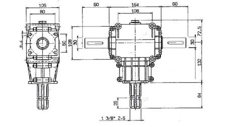 ENGRENAGE D'ANGLE PTO-R22T 1:2 (23HP-17kW)