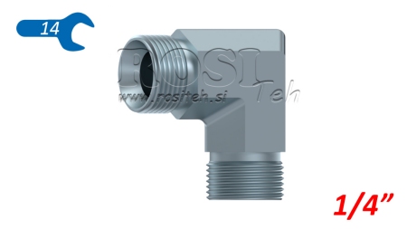 HIDRAVLIČNO KOLENO 90° BSP KRATKO MOŠKO 1/4