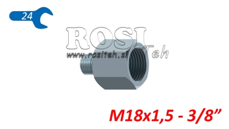 ADAPTATEUR HYDRAULIQUE MALE-FEMELLE 18X1.5-3/8