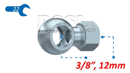 RACCORD DE DURITE EN MÉTAL 3/8 AVEC ÉCROU