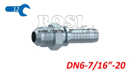 RACCORD HYDRAULIQUE AGJ JIC74° MALE DN6-7/16”-20