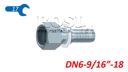 RACCORD HYDRAULIQUE DKORFS FEMELLE DN6-9/16-18