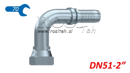 HIDRAVLIČNI PRIKLJUČEK BSP ŽENSKI KOLENO 90° DN51-2