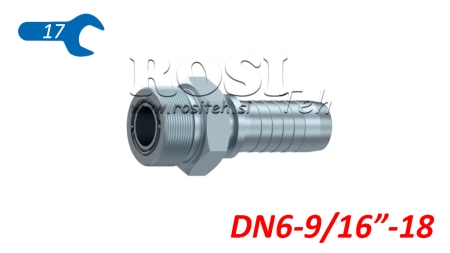 RACCORD HYDRAULIQUE AGORFS MALE DN6-9/16-18