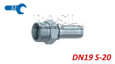 CONNEXION HYDRAULIQUE CES 20 AVEC MALE DN19-M30X2
