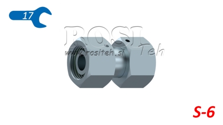 RACCORD HYDRAULIQUE DOUBLE ÉCROU TOURNANT (6S) M14X1,5