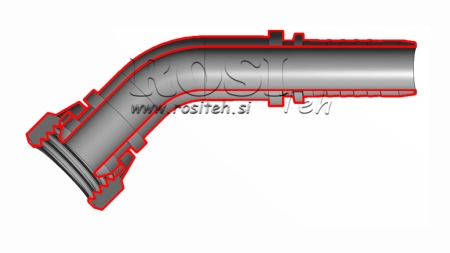HIDRAVLIČNI PRIKLJUČEK BSP ŽENSKI KOLENO 45° DN13-1/2