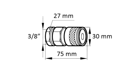 RACCORD RAPIDE EXCAVATEUR FFH FEMELLE 3/8