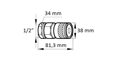RACCORD RAPIDE EXCAVATEUR FFH FEMELLE 1/2