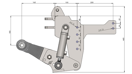 KIT UNIVERSEL HYDRAULIQUE FRONTAL ( AVANT) 01 EME CATEGORIE - PROFI STANDARD POUR TRACTEUR 800 KG