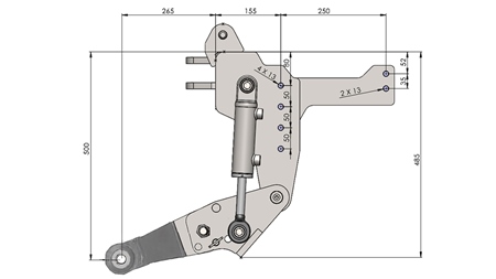 KIT UNIVERSEL HYDRAULIQUE FRONTAL ( AVANT) 01 EME CATEGORIE - PROFI STANDARD POUR TRACTEUR 800 KG